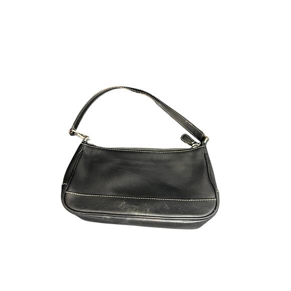 Vintage Coach Hampton 7785 Mini Black All Leather Demi Shoulder Bag 90s Y2K - Picture 4 of 12